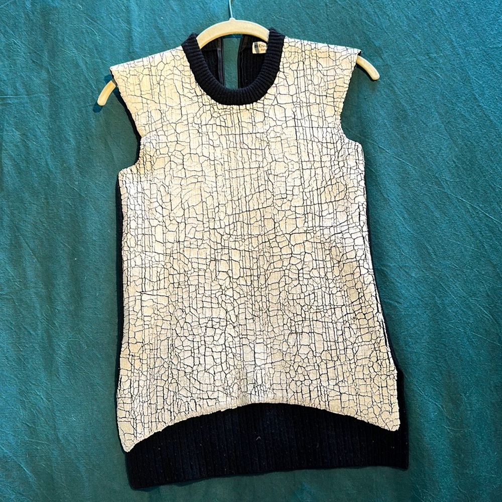 Balenciaga paint crackle wool top